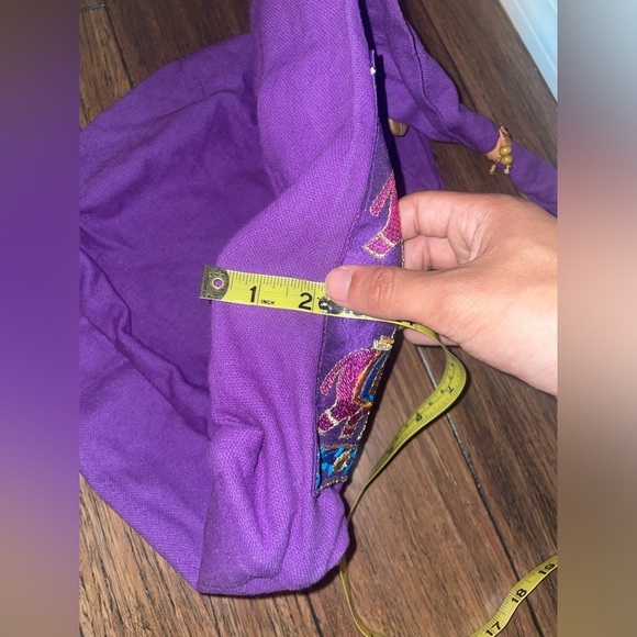 Handmade 🇮🇳 Purple hobo bag bohemian purse elephant bag embroidered bag - Picture 6 of 12